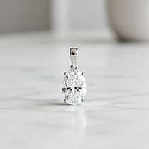 First Time Ever - LUXURIANT 7 Ct. Lab Grown Diamond Oval Cut Solitaire Pendant in 950 Platinum IGI Certified (VS-EF)