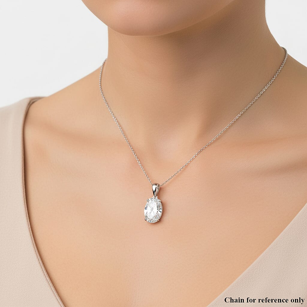 Luxuriant 950 Platinum IGI Certified Lab Grown Diamond (VS-EF) Pendant 7.00 Ct,