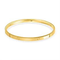 Designer Inspired Close Out Deal  - 24K Yellow (99.9 %  Purity ) Gold Bangle (Size 7).Gold Wt. 5.25 Gms.