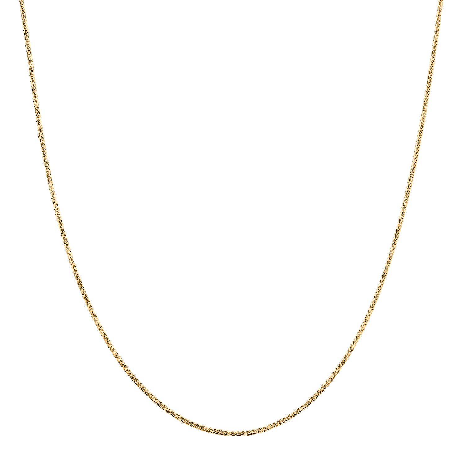 First Time Ever- 24K Gold ( 99.99 % Purity) SOLID Spiga Necklace (Size 24 Adjustable) with Lobster Clasp, Gold Wt. 8.53 Gms.