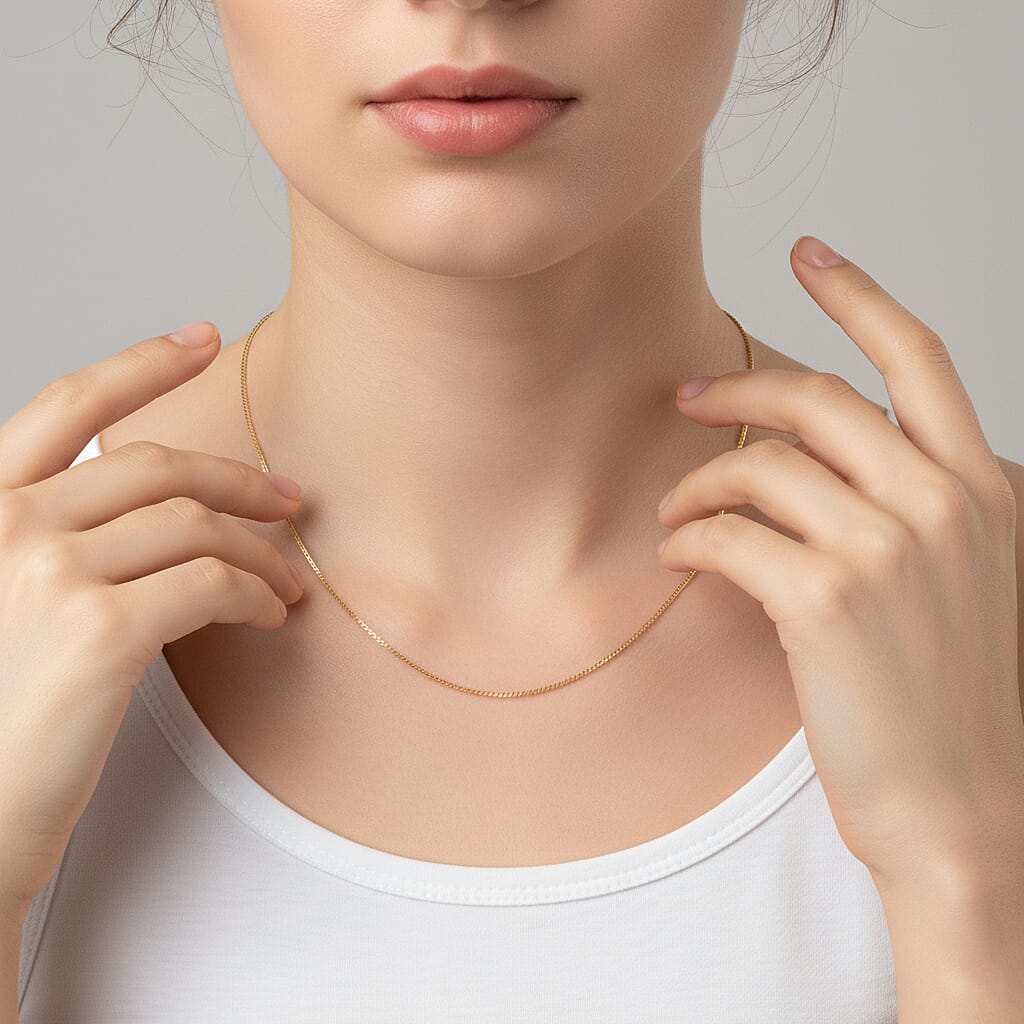 First Time Ever- 24K Gold ( 99.99 % Purity) SOLID Spiga Necklace (Size 24 Adjustable) with Lobster Clasp, Gold Wt. 8.53 Gms.