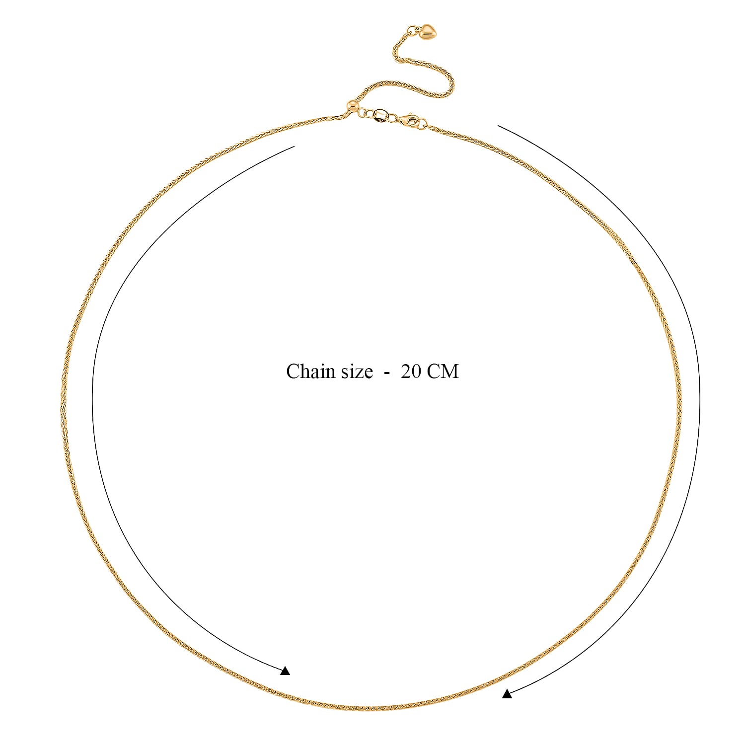 First Time Ever- 24K Gold ( 99.99 % Purity) SOLID Spiga Necklace (Size 24 Adjustable) with Lobster Clasp, Gold Wt. 8.53 Gms.