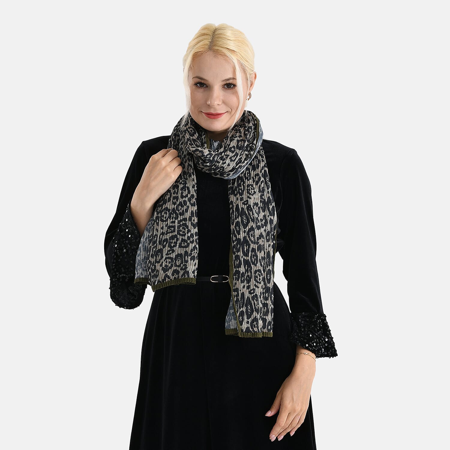 Limited Collection Sparkling Sequin Evening Shawl (180 x 70 cm) - Yellow