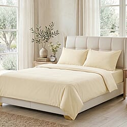 Hush Haven - Set of 4 Copper Infused Duvet Cover with 2 Pillowcases - Fitted Sheet