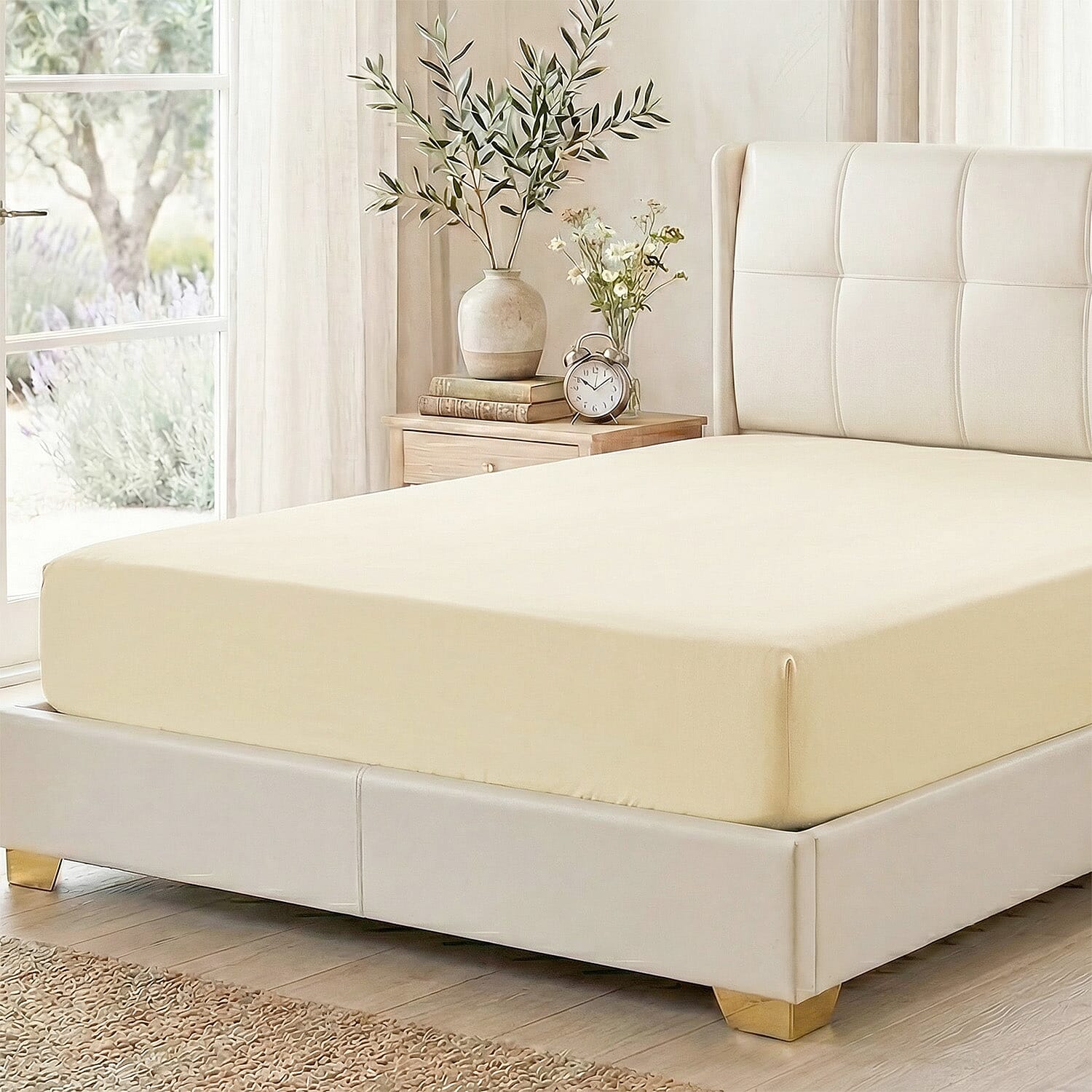 Hush Haven - Set of 4 Copper Infused Duvet Cover with 2 Pillowcases - Fitted Sheet