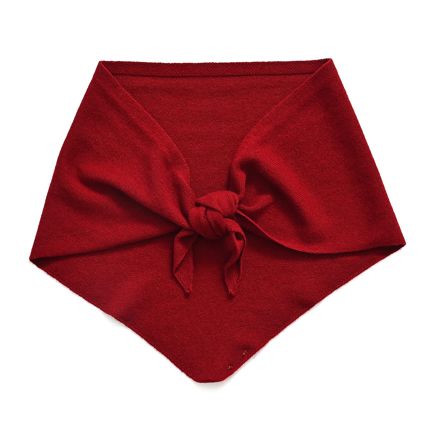 La Marey 100% Super Soft Wool Triangle Neck Scarf (103 x 34cm, One Size) - Red