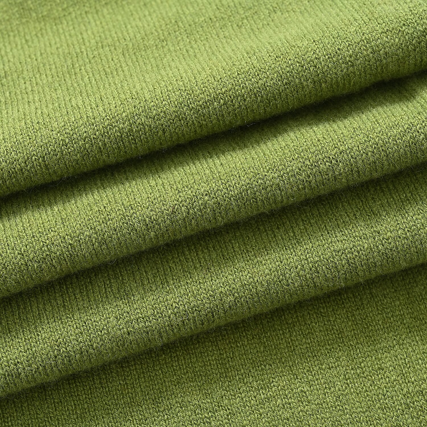 La Marey 100% Super Soft Wool Triangle Neck Scarf (103 x 34cm, One Size) - Green