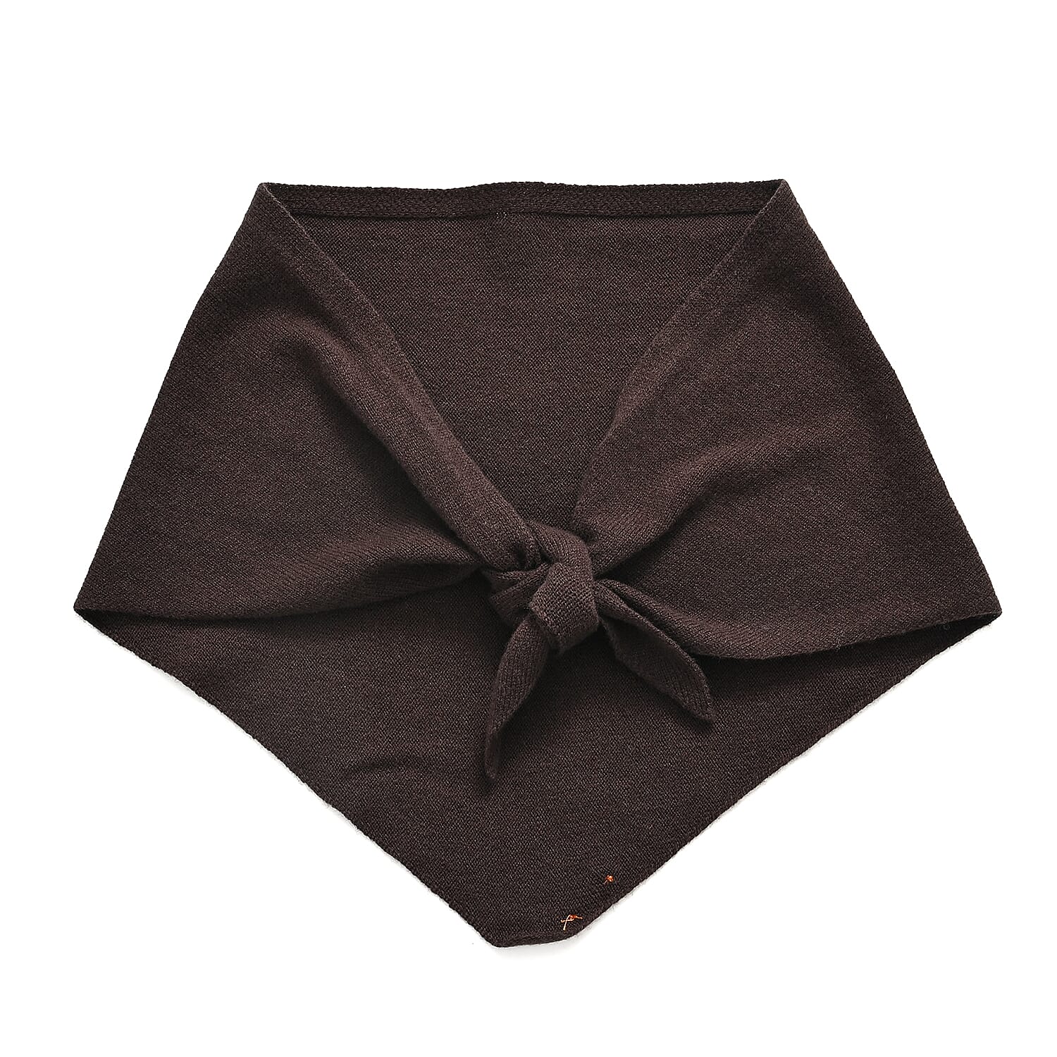 La Marey 100% Super Soft Wool Triangle Neck Scarf (103 x 34cm, One Size) - Brown