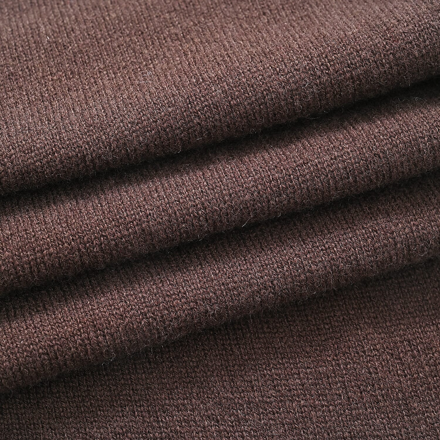 La Marey 100% Super Soft Wool Triangle Neck Scarf (103 x 34cm, One Size) - Brown