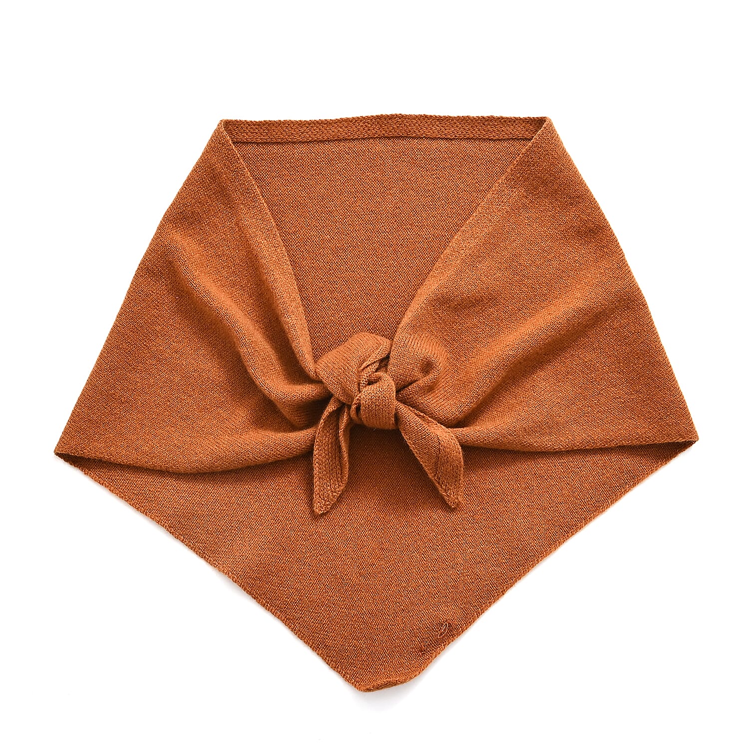 La Marey 100% Super Soft Wool Triangle Neck Scarf (103 x 34cm, One Size) - Orange
