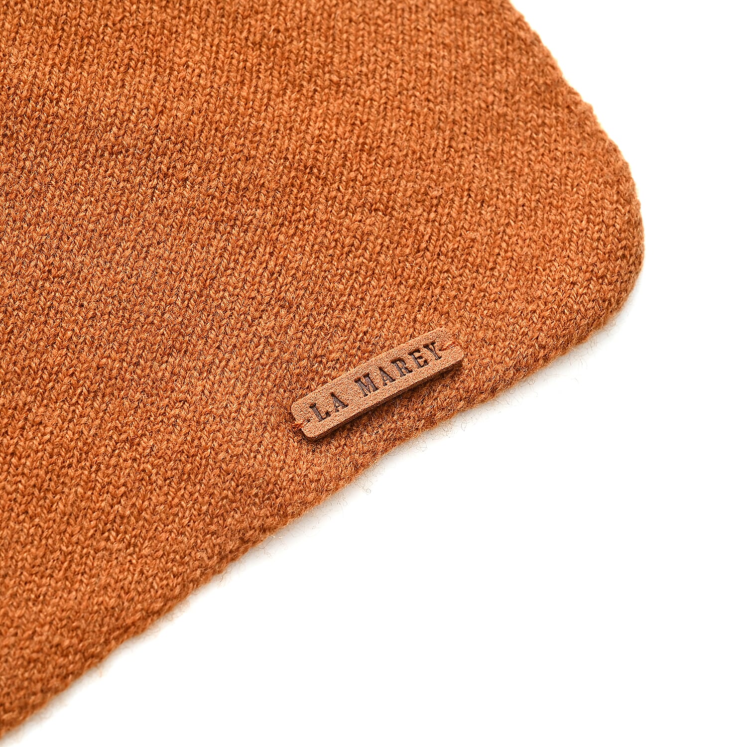 La Marey 100% Super Soft Wool Triangle Neck Scarf (103 x 34cm, One Size) - Orange