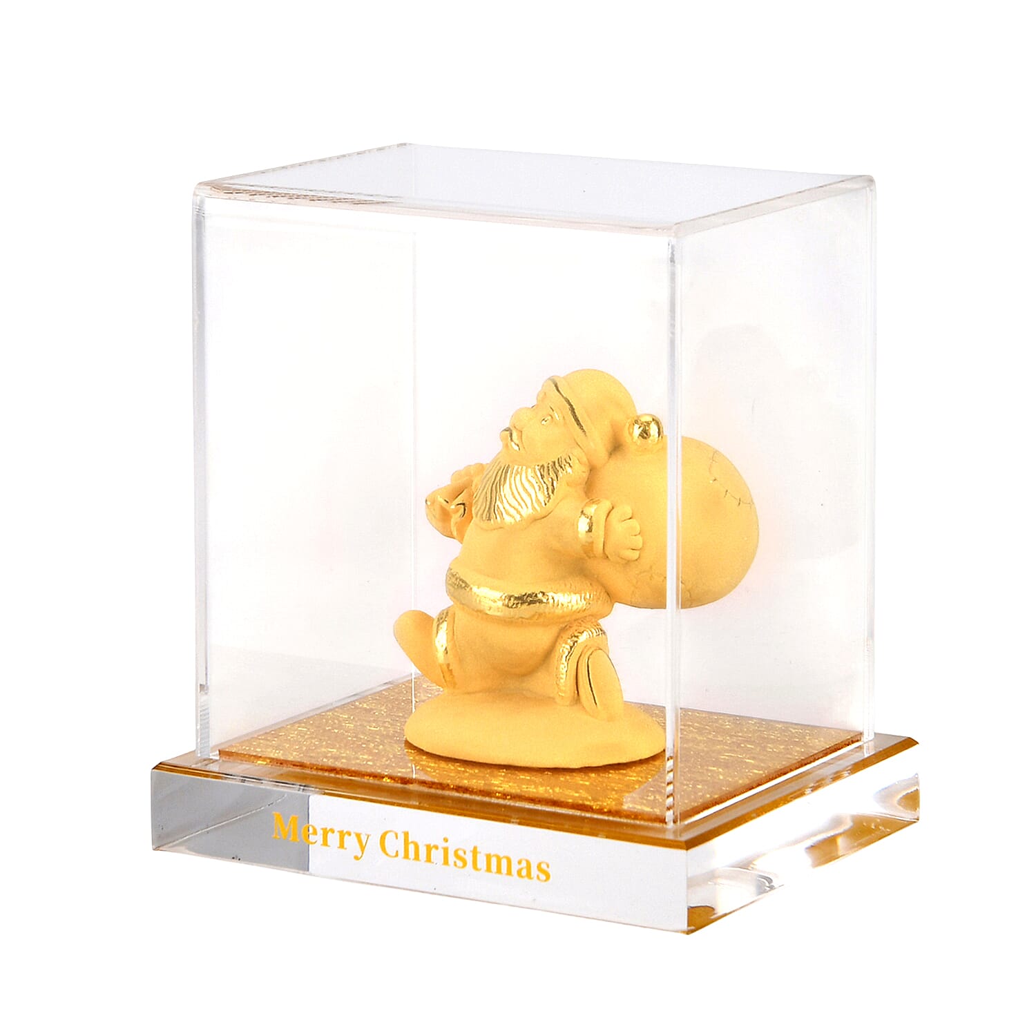 24K Yellow Gold Santa Claus Ornament