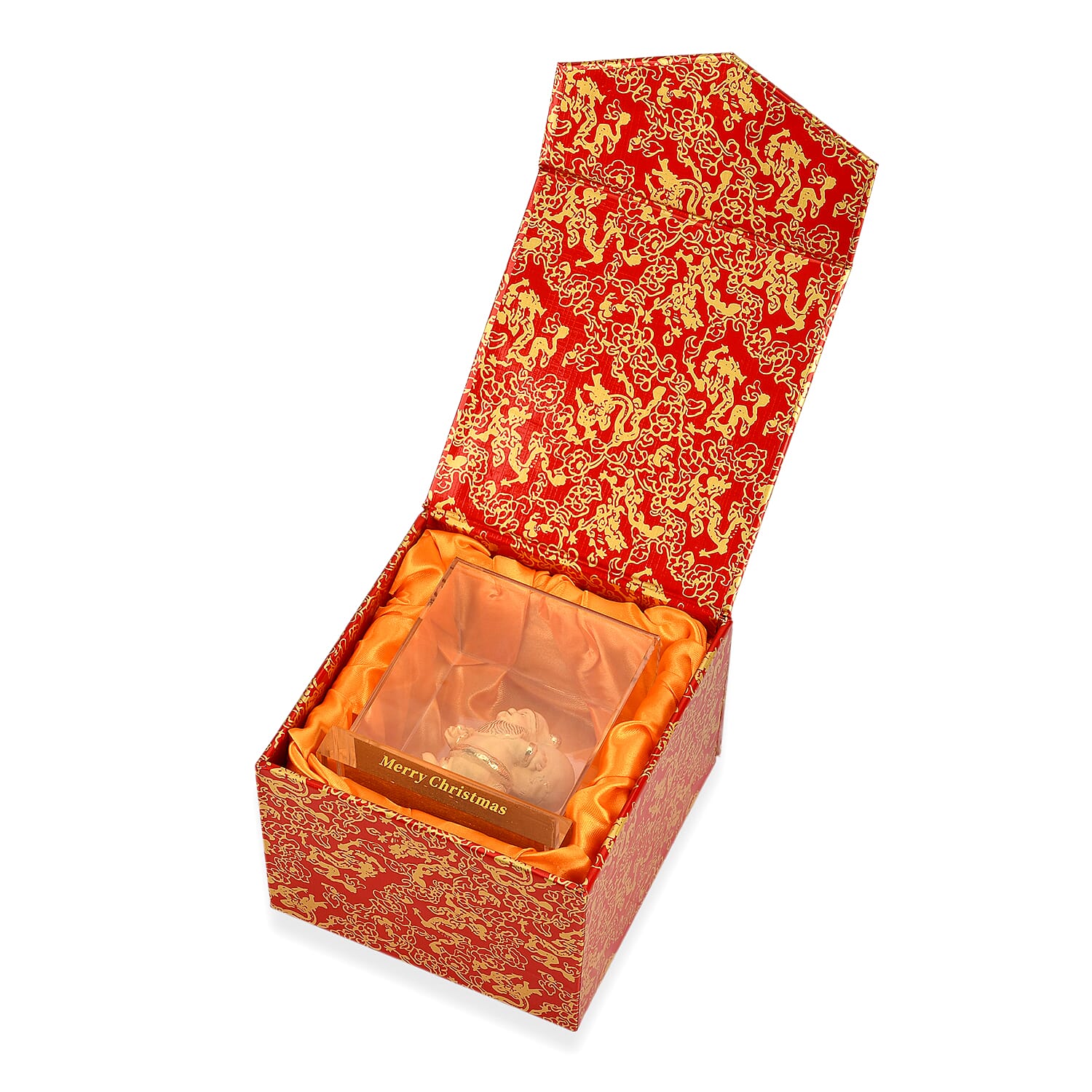 24K Yellow Gold Santa Claus Ornament