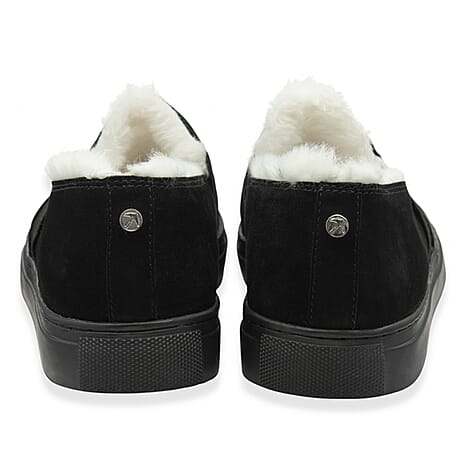 Ravel Oxley Faux Fur Lined Slip-On Shoe (Size 3) - Black