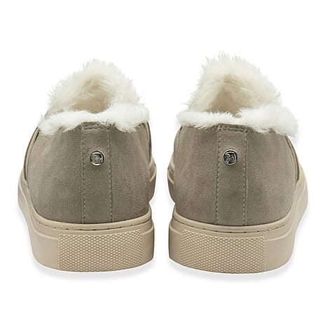 Ravel Oxley Faux Fur Lined Slip-On Shoe (Size 4) - Sand