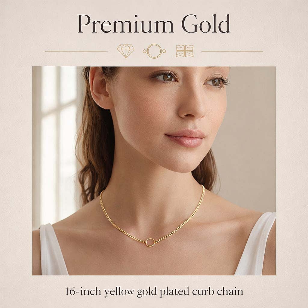 Sterling Silver Diamond Cut Curb Chain in Yellow Gold Plated (Size 18) with Spring Ring Clasp