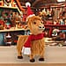 Highland Standing Cow Dancing Figurine with Red Scarf - Hat - Brown