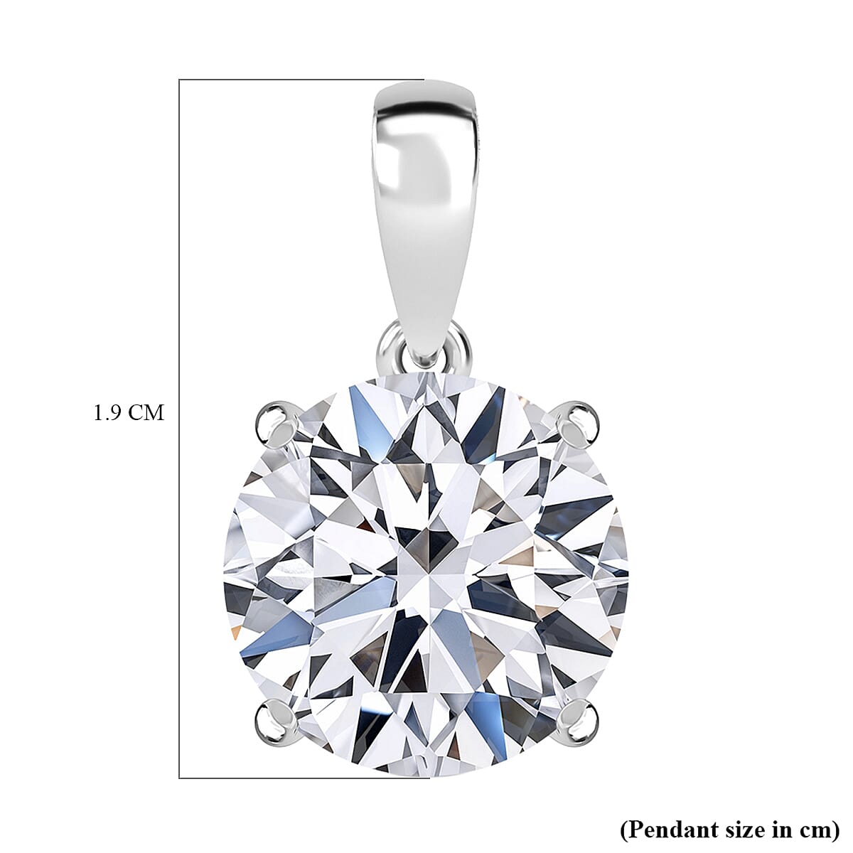 Luxuriant 950 Platinum IGI Certified Lab Grown Diamond (VS-EF) Pendant 5.00 Ct.