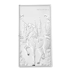 White Silver (99.9% Purity) Embossed Unicorn Collectable