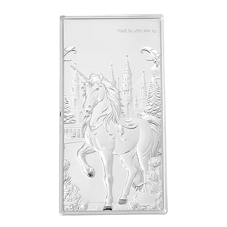 999 Sterling Silver Unicorn Bar
