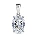 LUXURIANT 5 Ct. Lab Grown Diamond Oval Cut Solitaire Pendant in 950 Platinum IGI Certified (VS/EF)
