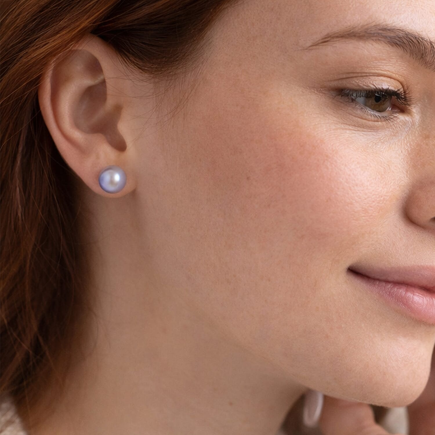 Grey Fresh Water Pearl Earrings with Push Backs