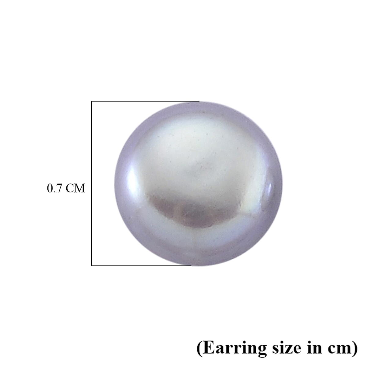 Grey Fresh Water Pearl Beads Earring with Push Back