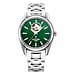 CYBER MONDAY SPECIAL OFFER - Searock Master 42mm Automatic Three-Hand Open Aperture, Green Sunray Dial Silver Bracelet Sapphire Antireflection Glass Stainless Steel Swiss Watch