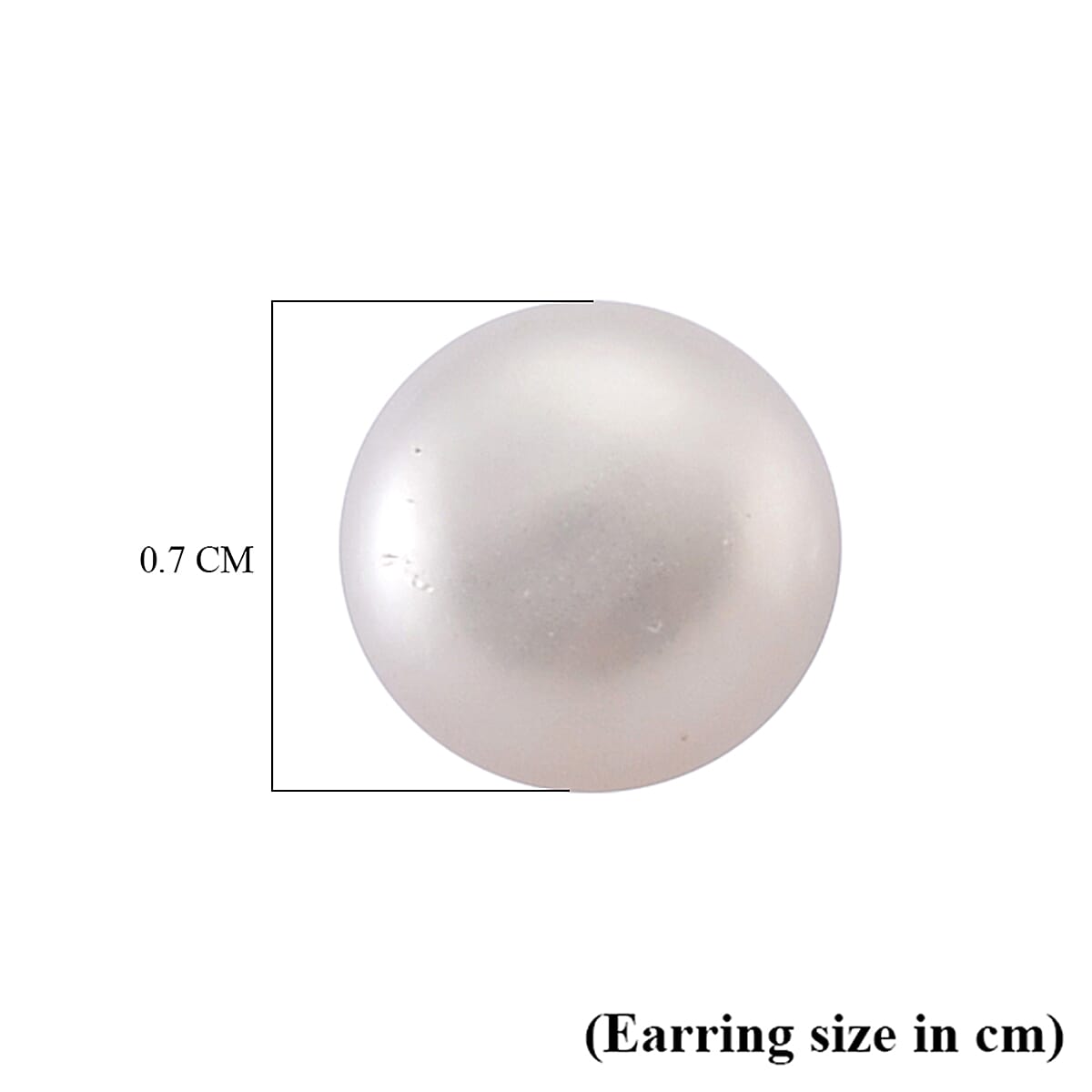 White Fresh Water Pearl Beads Earring with Push Back