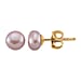 Purple Fresh Water Pearl Beads Earring with Push Back