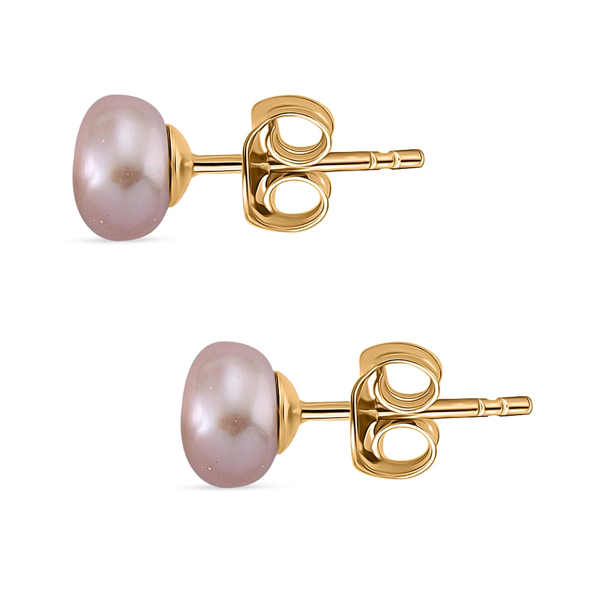 Purple Fresh Water Pearl Beads Earring with Push Back