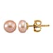 Purple Fresh Water Pearl Beads Earring with Push Back