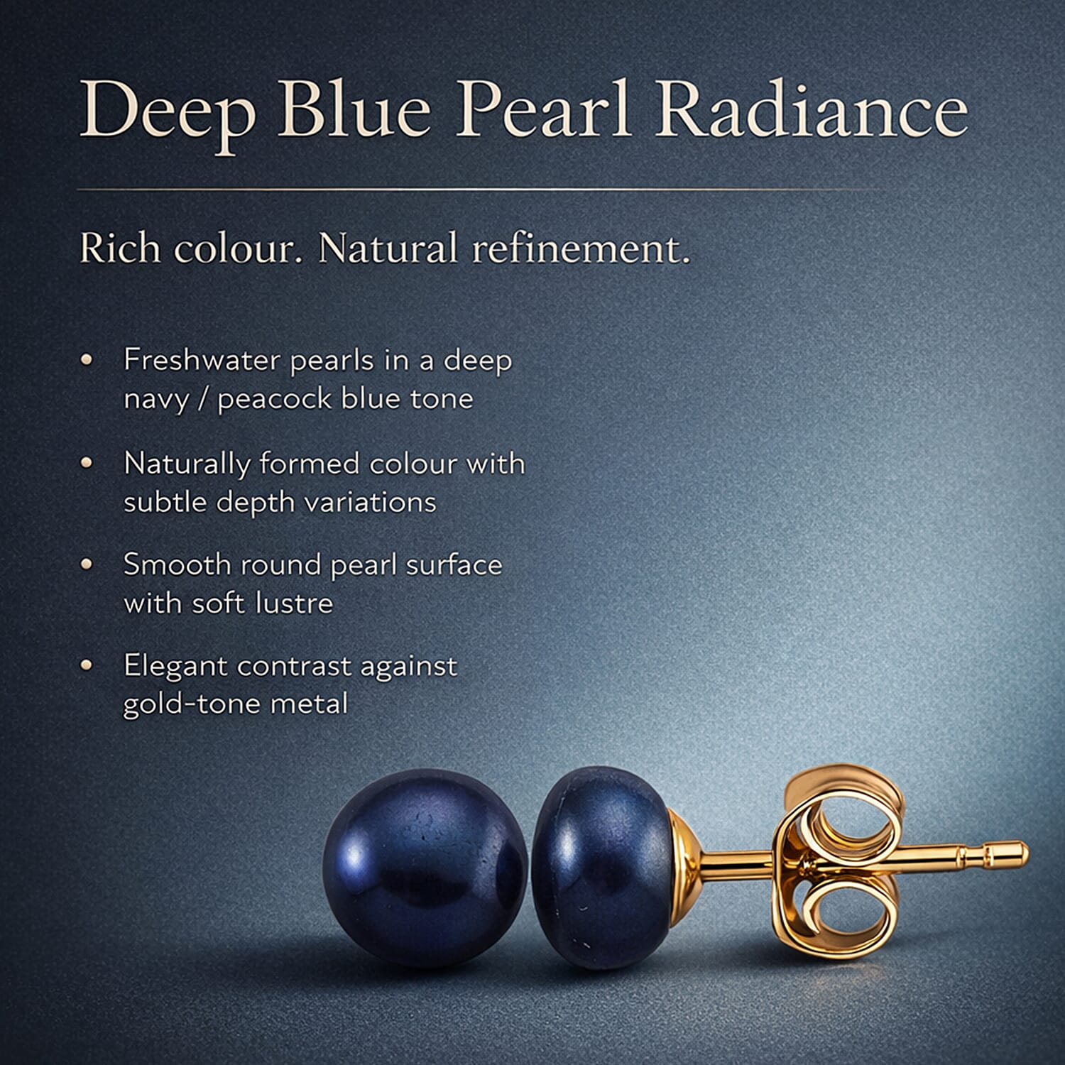 Peacock Fresh Water Pearl Earrings with Push Backs