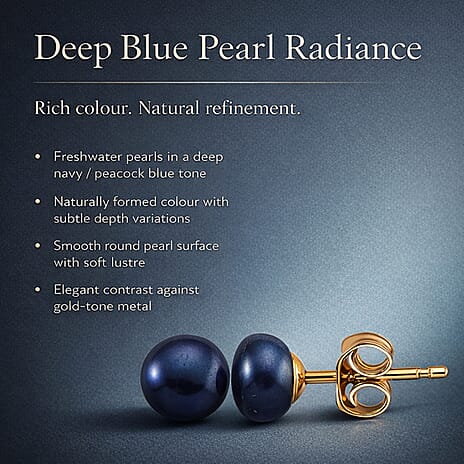 Peacock Fresh Water Pearl Earrings with Push Backs