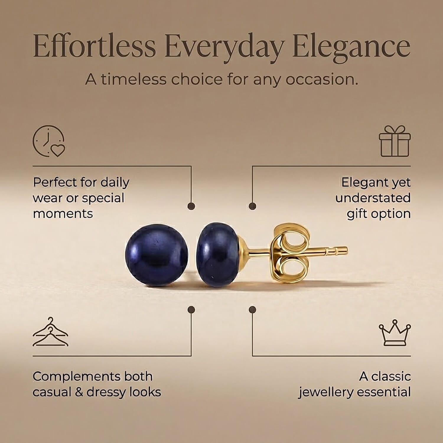 Peacock Fresh Water Pearl Earrings with Push Backs