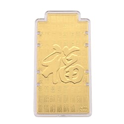 24K Yellow Gold (99.9% Purity) Large Maneki Neko Cat Embossed Collectable - Symbolise Wealth, Good Fortune & Prosperity