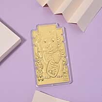 24K Yellow Gold (99.9% Purity) Large Maneki Neko Cat Embossed Treasure - Symbolizing Wealth, Good Fortune & Prosperity