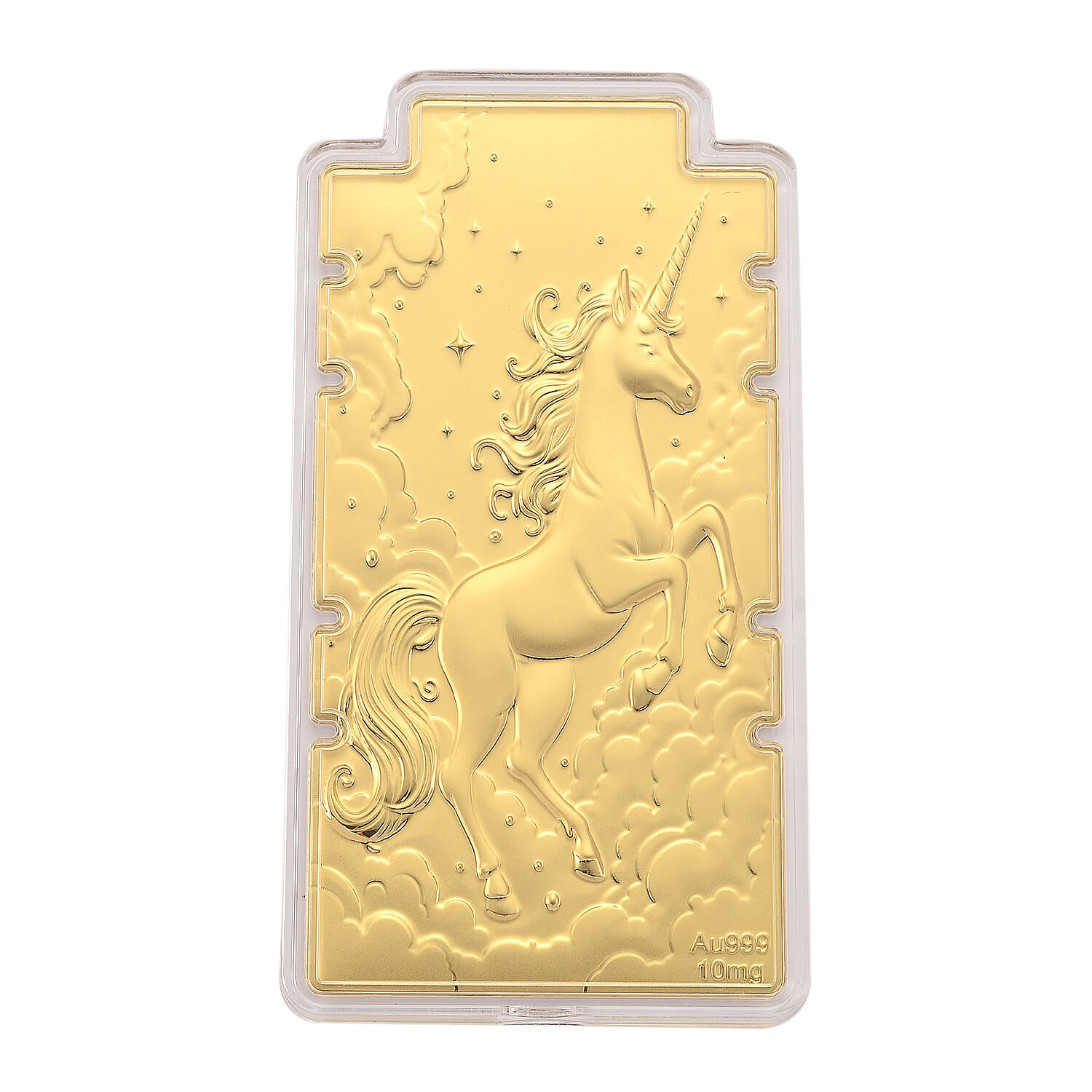 24K Yellow Gold Unicorn Embossed Foil