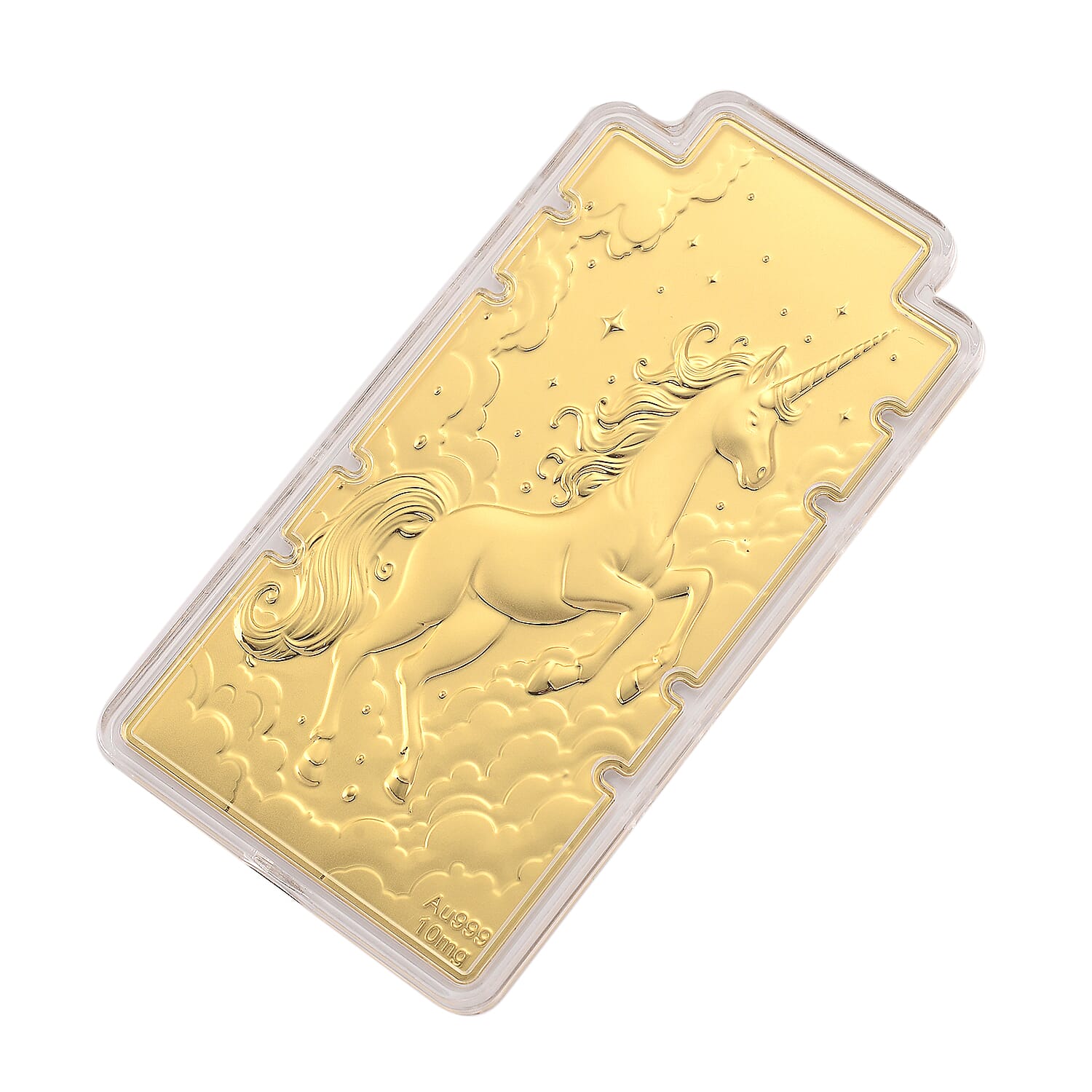 24K Yellow Gold Unicorn Embossed Foil