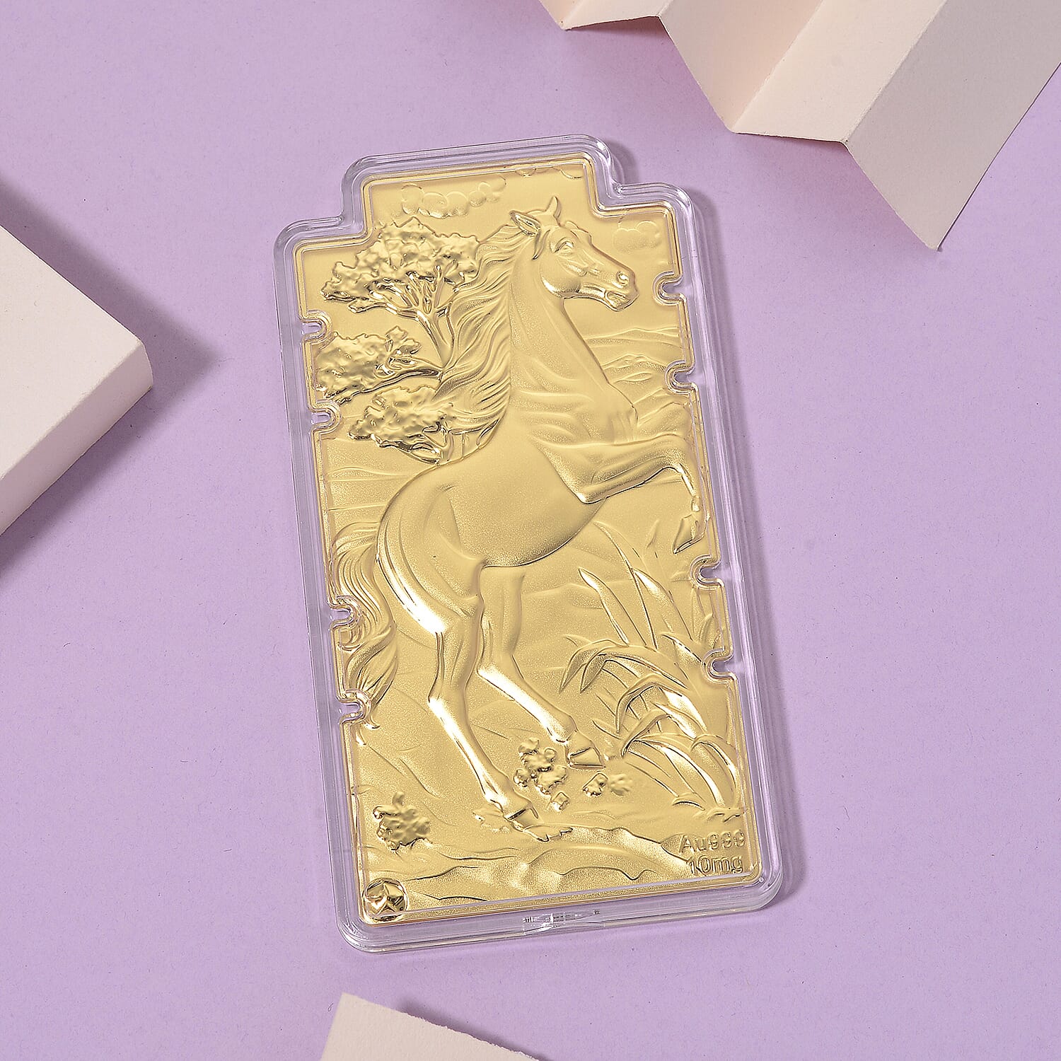 24K Yellow Gold (99.9% Gold Purity) Horse Embossed Foil