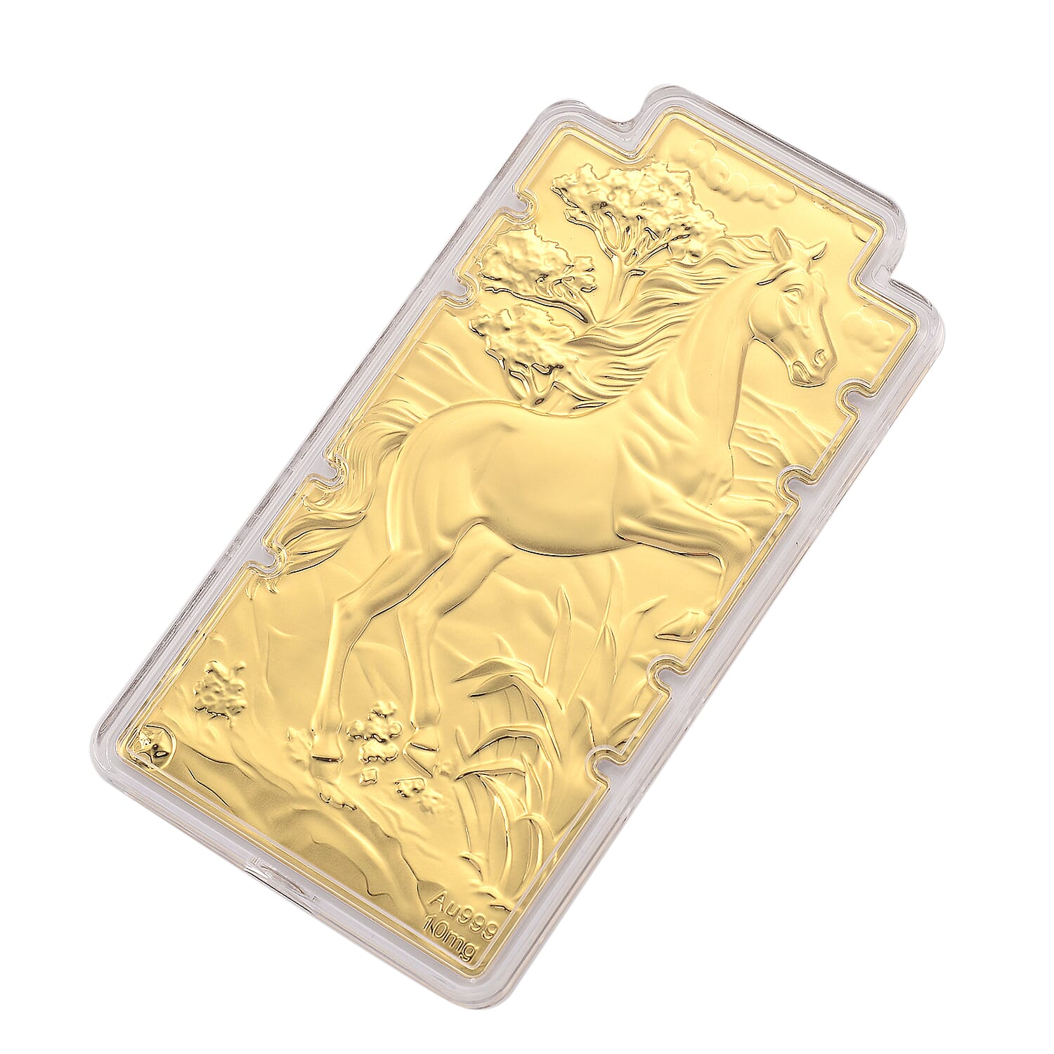 24K Yellow Gold (99.9% Gold Purity) Horse Embossed Foil