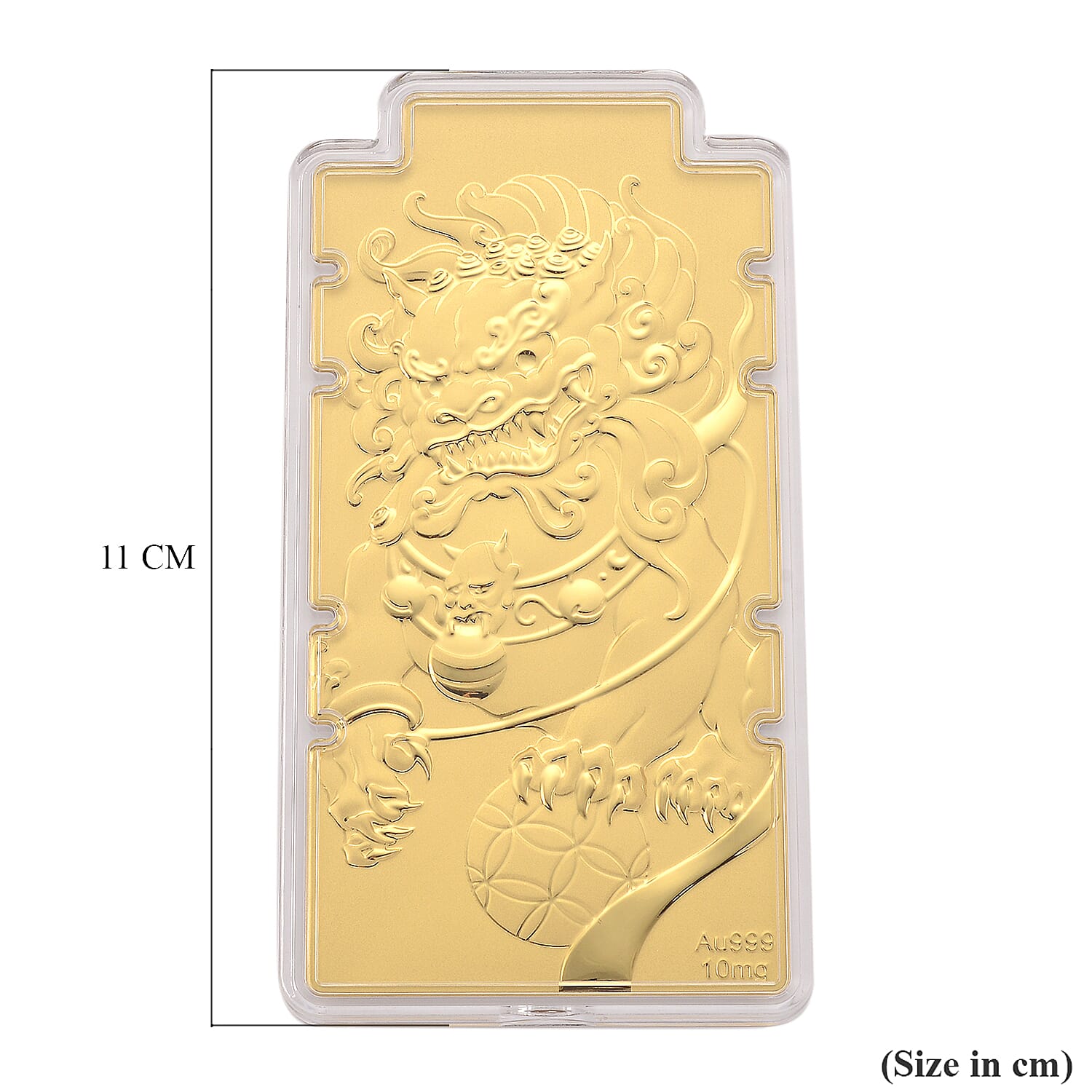 24K Yellow Gold (99.9% Purity) Large Pixiu Embossed Treasure - Symbolising Prosperity and Protection