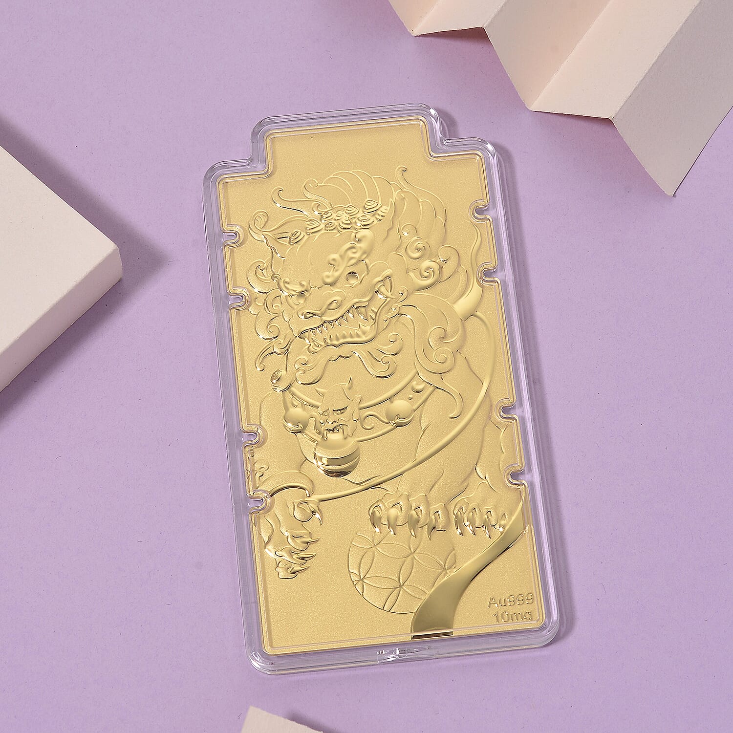 24K Yellow Gold (99.9% Gold Purity) Embossed Pixiu Foil