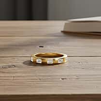 Luxuriant Lab Grown Diamond (VS-EF) Ring in 18K Vermeil Yellow Gold Plated Sterling Silver 1.01 Ct.