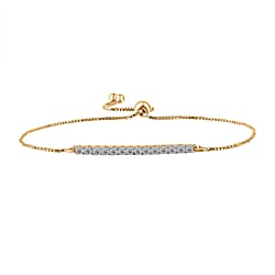 LUXURIANT 0.5 Ct. Lab Grown Diamond Cluster Bracelet in Rhodium Sterling Silver