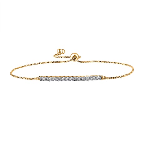 Luxuriant Lab Grown Diamond Fancy Bracelet (Size - 10.5) in 18K YG VermeilSterling Silver  0.518  Ct.