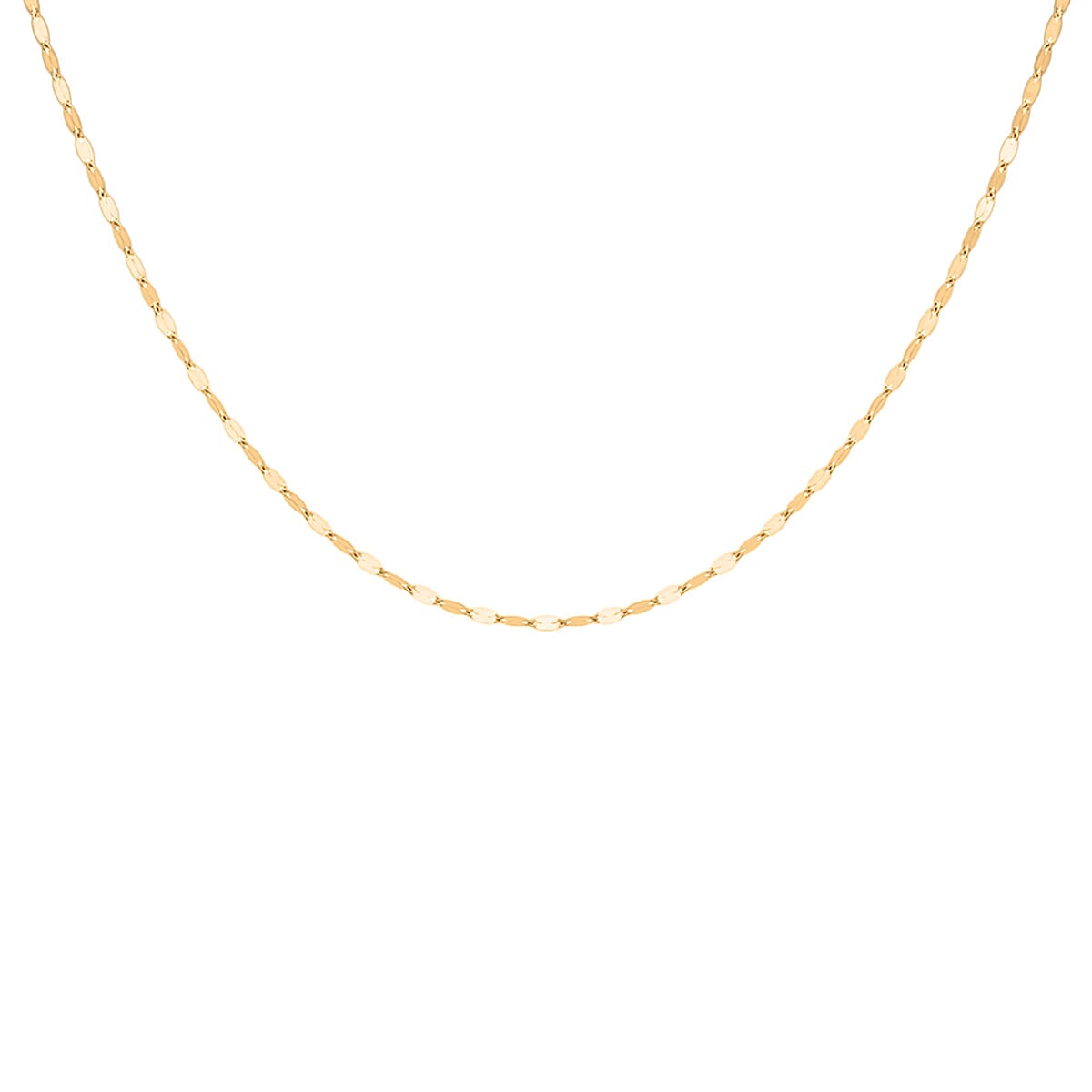 Black Friday Deal Only- 9K Yellow Gold Sparkle Forzatina Necklace (Size - 16) with Spring Ring Clasp