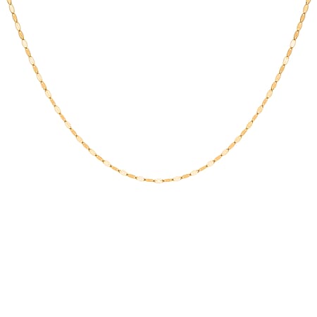 9K Yellow Gold Sparkle Forzatina Necklace (Size - 16) with Spring Ring Clasp