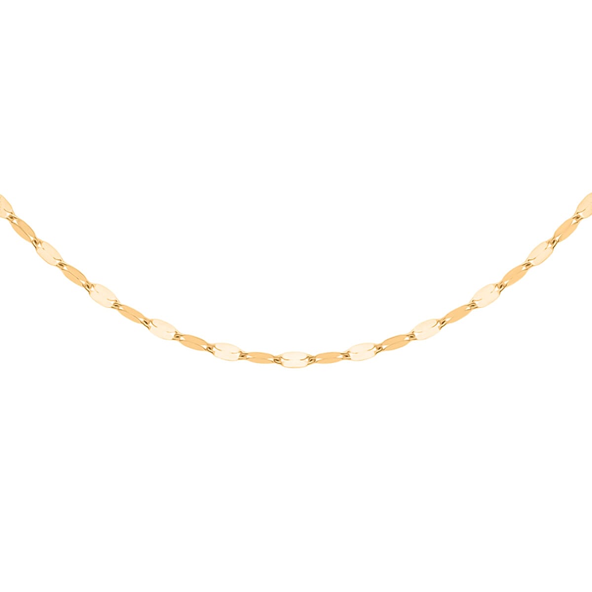 Black Friday Deal Only- 9K Yellow Gold Sparkle Forzatina Necklace (Size - 16) with Spring Ring Clasp