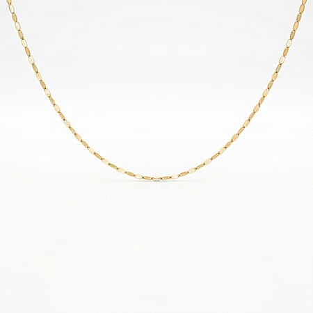 9K Yellow Gold Sparkle Forzatina Necklace (Size - 16) with Spring Ring Clasp